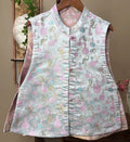 New Chinese-style Pink Gourd Jacquard Vest