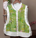 New Chinese-style Green Landscape Chinese Style Vest