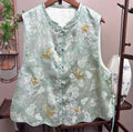 New Chinese-style Light Green Butterfly Embroidered Chinese Vest