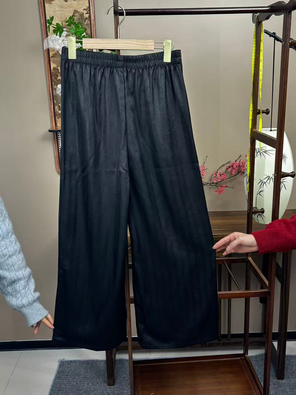 New Chinese-style Ethnic Waistband Wide Leg Pants