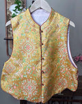 New Chinese-style Gold Brocade Chinese Style Vest