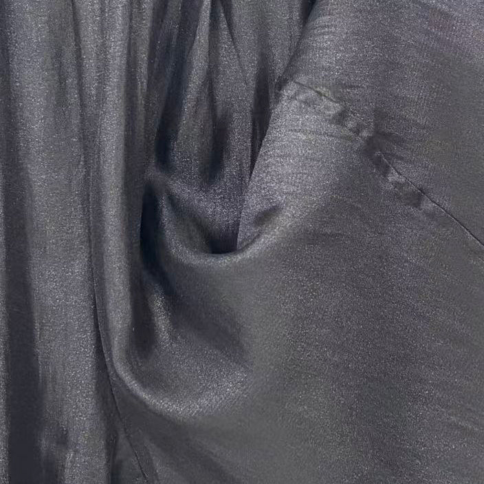 New Chinese-style Satin Elastic Waist Wide-Leg Pants
