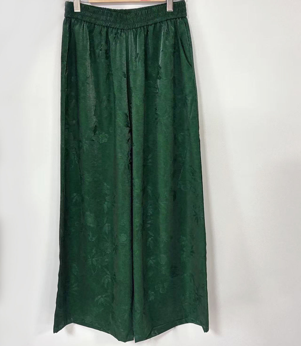 New Chinese-style Jacquard Wide-leg Pants
