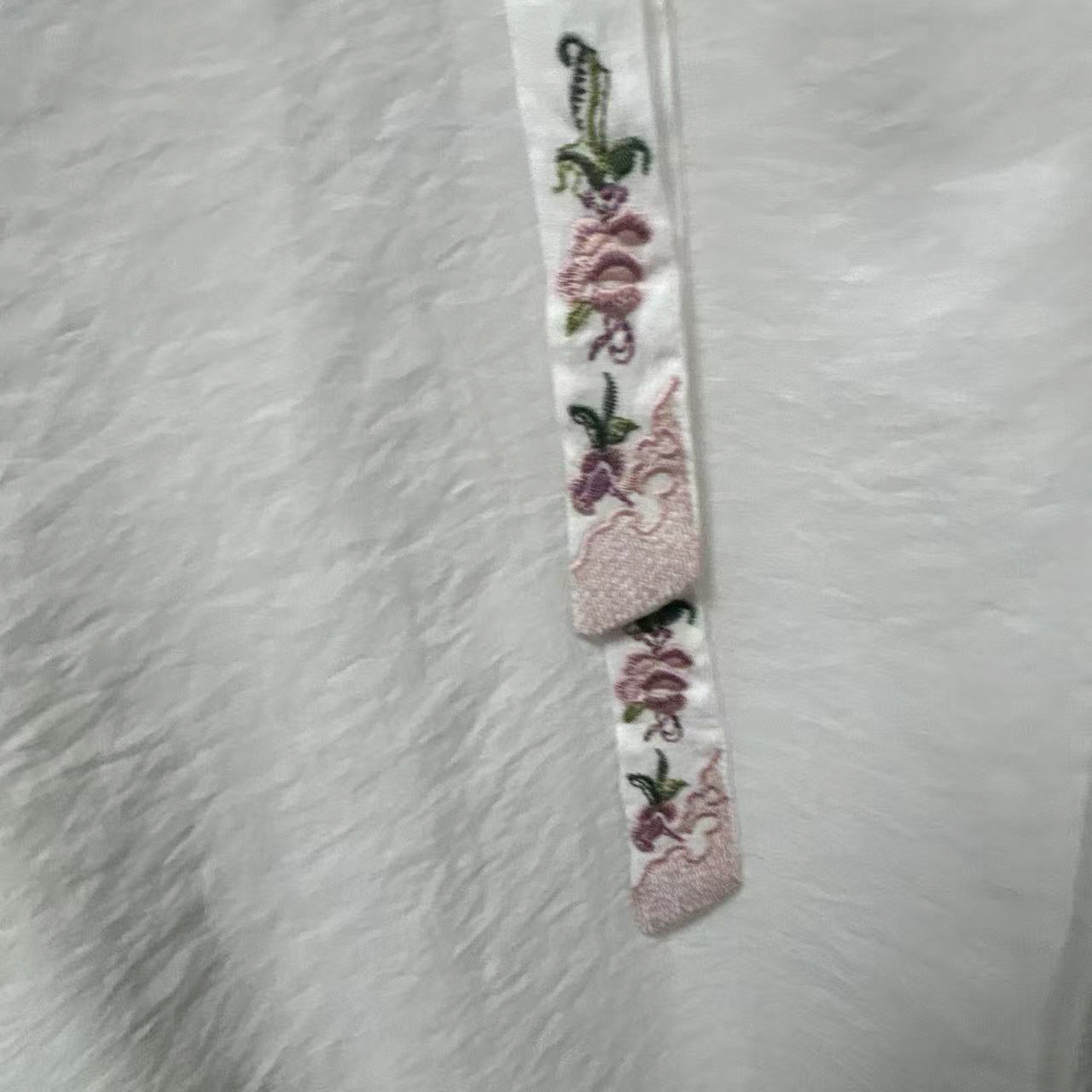 New Chinese-style White Embroidered Chinese Wide-Leg Pants