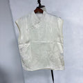 New Chinese-style Peony Jacquard Vest Diagonal Placket Sleeveless Top