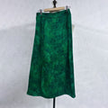New Chinese-style Green Tie-Dye Skirt Elastic Waist Flowy Midi Skirt
