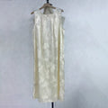 New Chinese-style Cream Jacquard Dress Sleeveless Round Neck Midi Dress