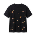 New Chinese-style Embroidered Crew Neck Short Sleeve T-Shirt