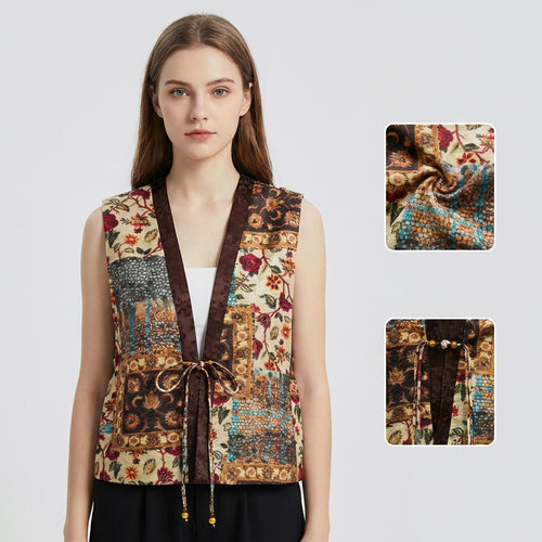 Ethnic Style Retro Printed Vest