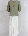 New Chinese-style Sage Green Embroidered Chinese Style Set