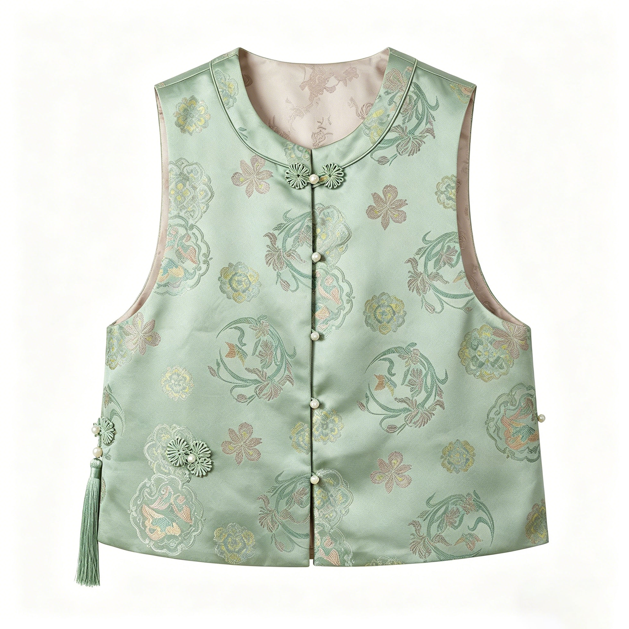 Women's Top Jacquard Vest New Chinese Style Spring and Autumn New Retro Slimming