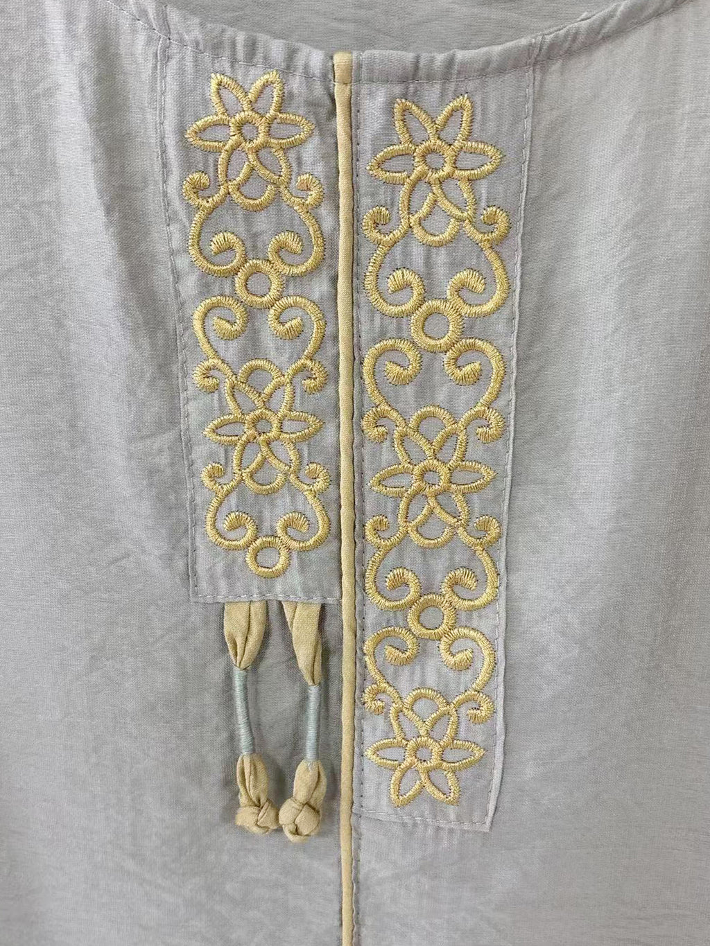 New Chinese-style Sage Green Embroidered Chinese Style Set