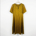 Women's Dress Yellow Printed Slimming Dress Summer Cool and Breathable
