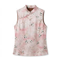 New Chinese-style Pink Panda Print Chinese Style Sleeveless Top