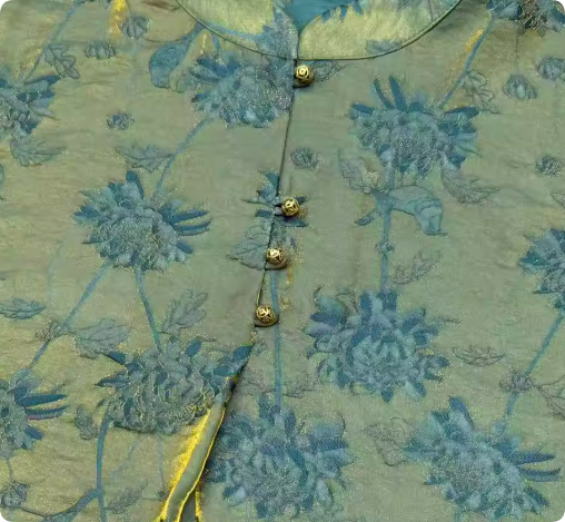 New Chinese Style Dark Green Jacquard Improved Qipao Dress