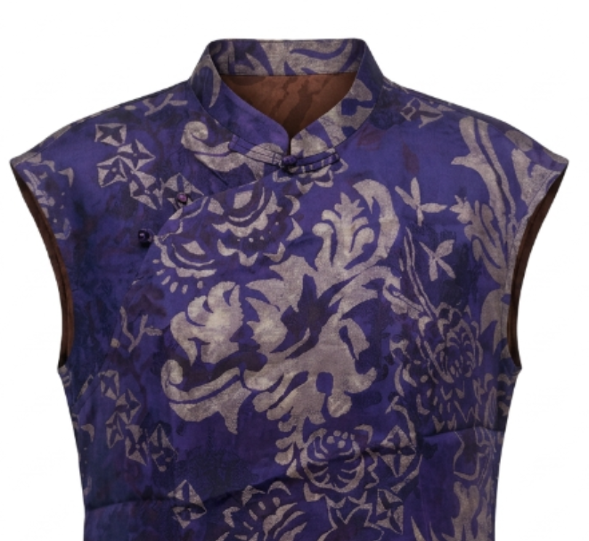 Luxury Xiangyunsha Floral Embroidery Vest, Elegant Commute Chinese Style Outerwear