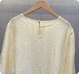 New Chinese-style Jacquard Linen Top, Cream Apricot Frog Button 3/4 Sleeve Zen Blouse