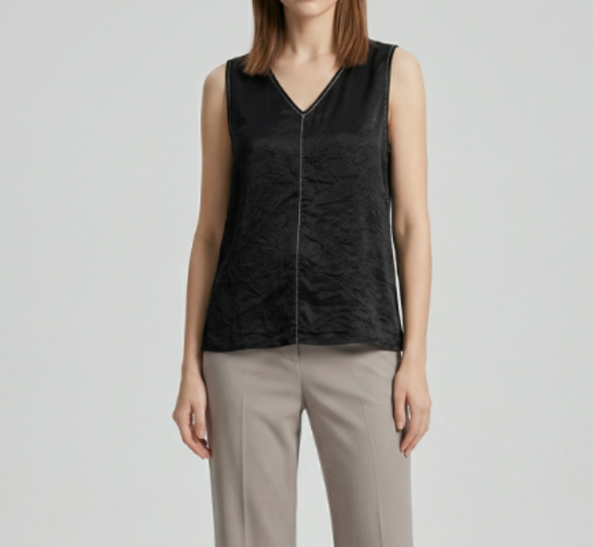 New Chinese Style V-neck Sleeveless Tank Top