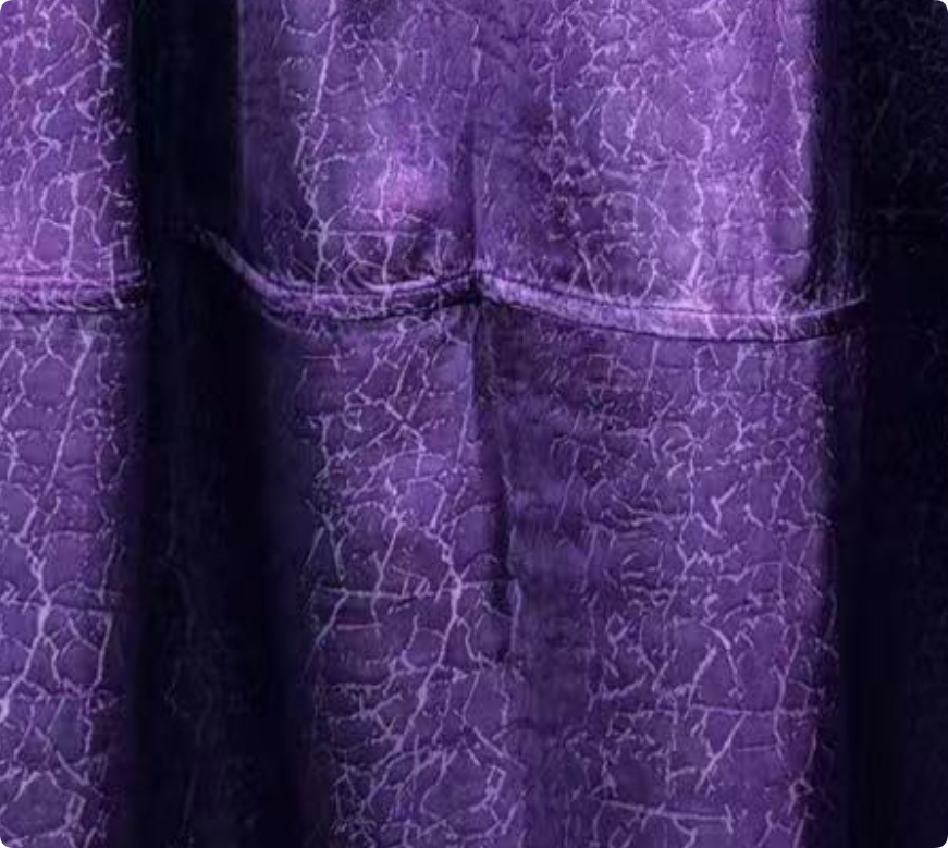 New Chinese-style Purple Jacquard Skirt Elastic Waist Flowy Midi Skirt