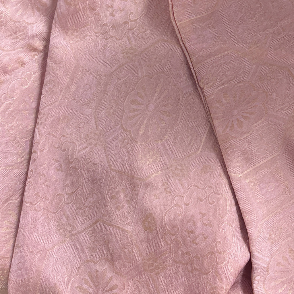 New Chinese-style Women's Pink Jacquard Brocade Dress Improved Traditional Midi Dress