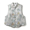New Chinese-Style Frog Button Silk Sleeveless Outerwear